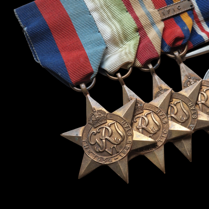 WW2 British Medal Group Atlantic Star Burma Pacific Clasp Africa Royal Navy