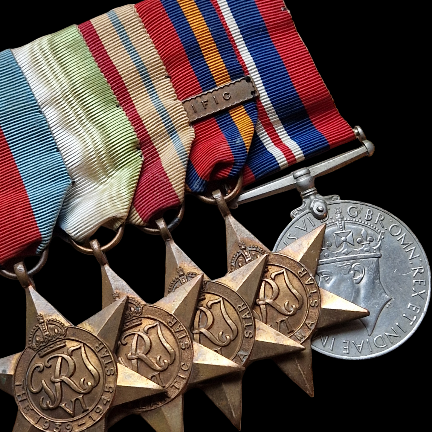 WW2 British Medal Group Atlantic Star Burma Pacific Clasp Africa Royal Navy