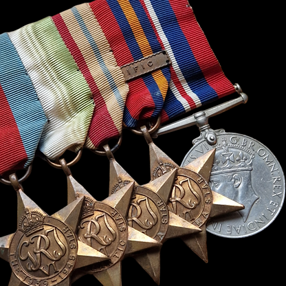WW2 British Medal Group Atlantic Star Burma Pacific Clasp Africa Royal Navy