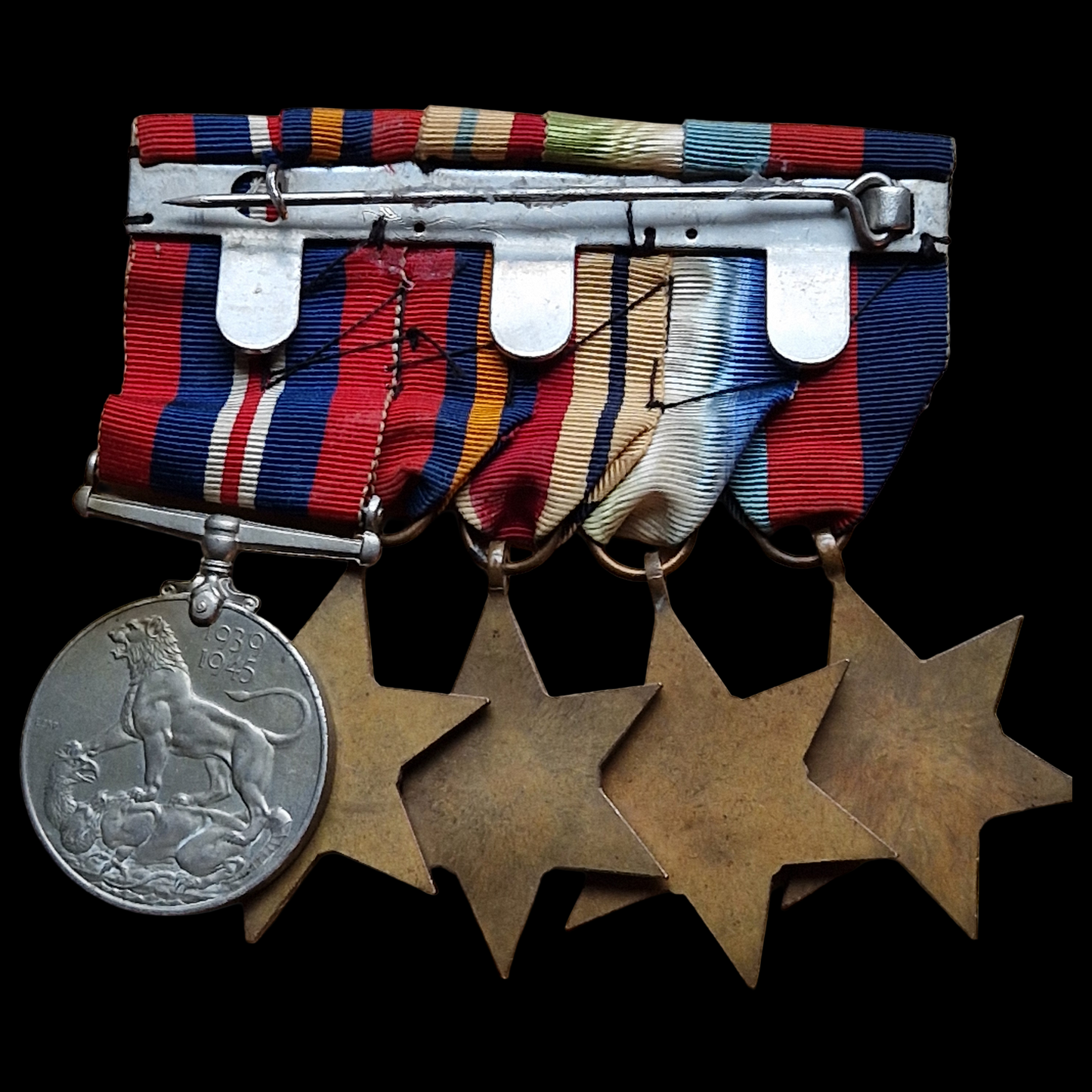 WW2 British Medal Group Atlantic Star Burma Pacific Clasp Africa Royal Navy