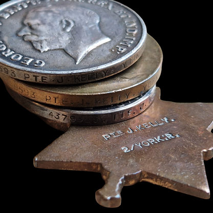 Yorkshire Regiment POW Loos 1915 British 1914 Mons Star WW1 & WW2 Medal Group