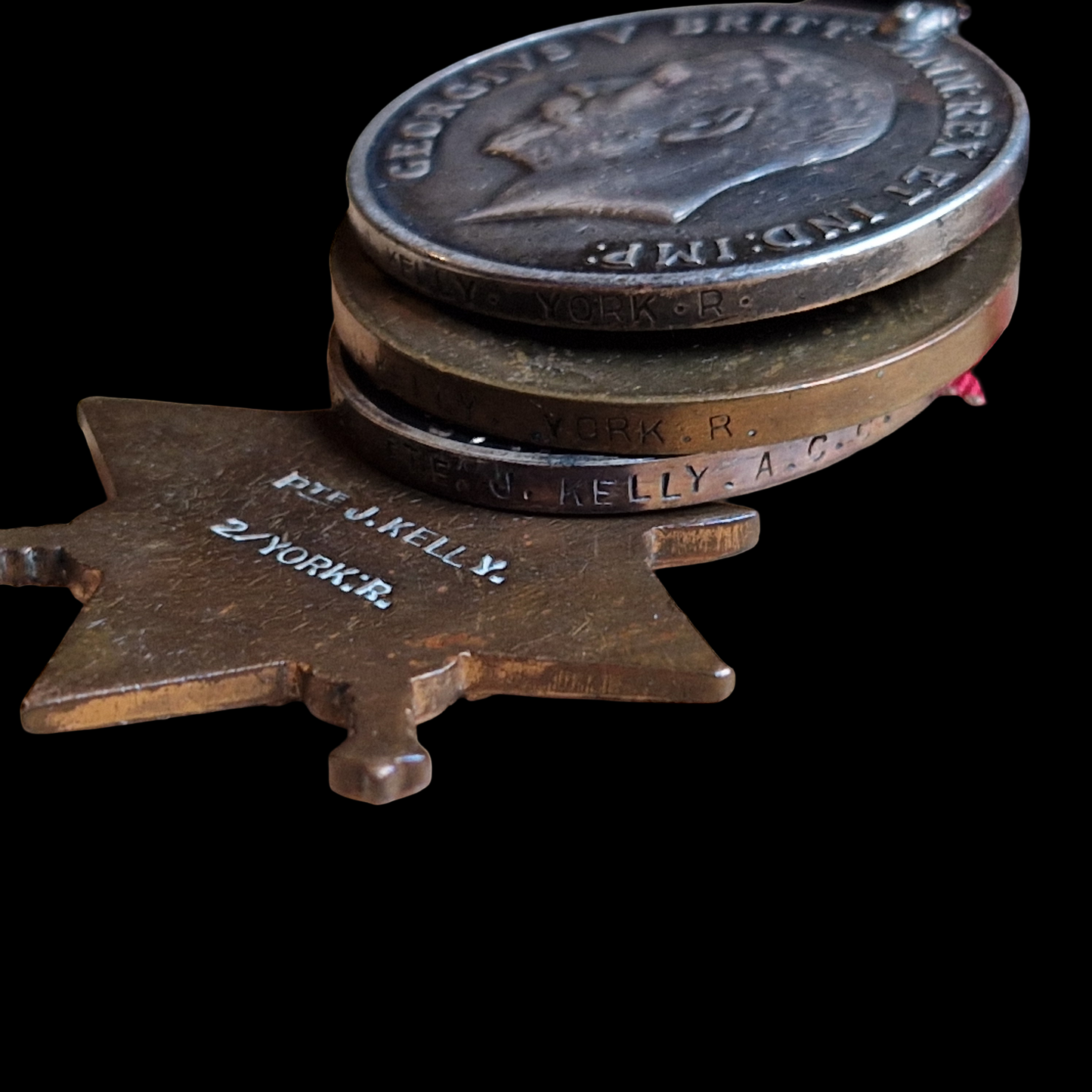 Yorkshire Regiment POW Loos 1915 British 1914 Mons Star WW1 & WW2 Medal Group