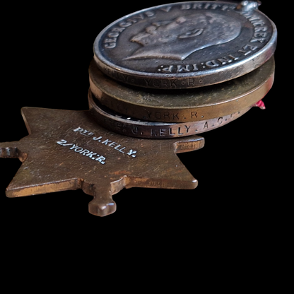 Yorkshire Regiment POW Loos 1915 British 1914 Mons Star WW1 & WW2 Medal Group