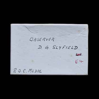 Royal Observer Corps Medal to D.G. Slyfield, Ipswich – Complete with Docs & Box