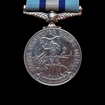 Royal Observer Corps Medal to D.G. Slyfield, Ipswich – Complete with Docs & Box
