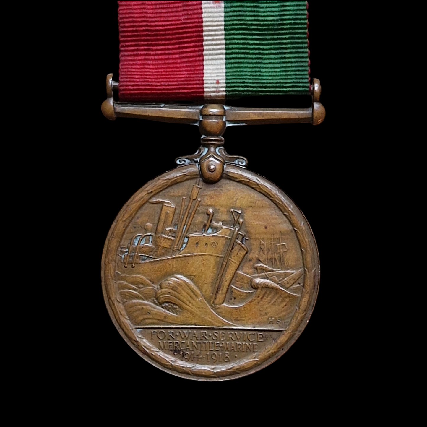 Lusitania Casualty Died 7th May 1915 WW1 Mercantile Marine Medal Fireman French from Liverpool