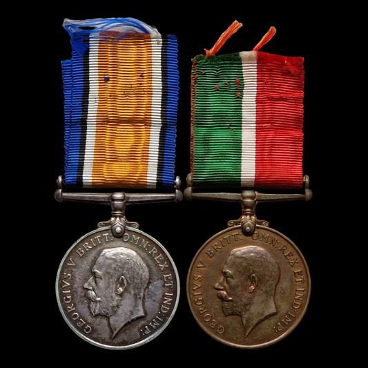 Mercantile Marine WW1 British Medal Pair William QUILTER Captain Ship's Master