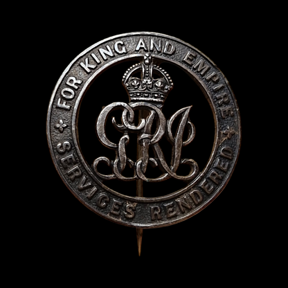 Labour Corps Royal Engineers WW1 British Silver War Badge Nottingham