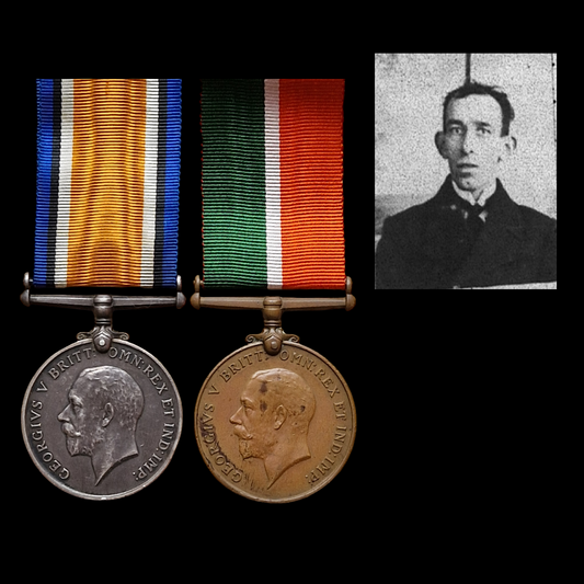 Mercantile Marine WW1 British Medal Pair SHEPHERD 3rd Engineer Wallsend