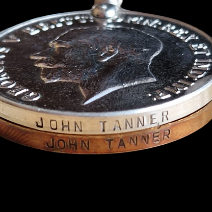 Mercantile Marine WW1 British Medal Pair TANNER Quartermaster & A.B. Edmonton