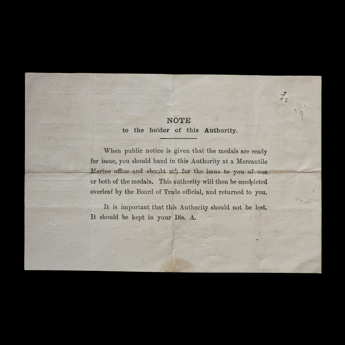 Mercantile Marine WW1 British Medal Pair VICK Chief Steward Southampton Jersey