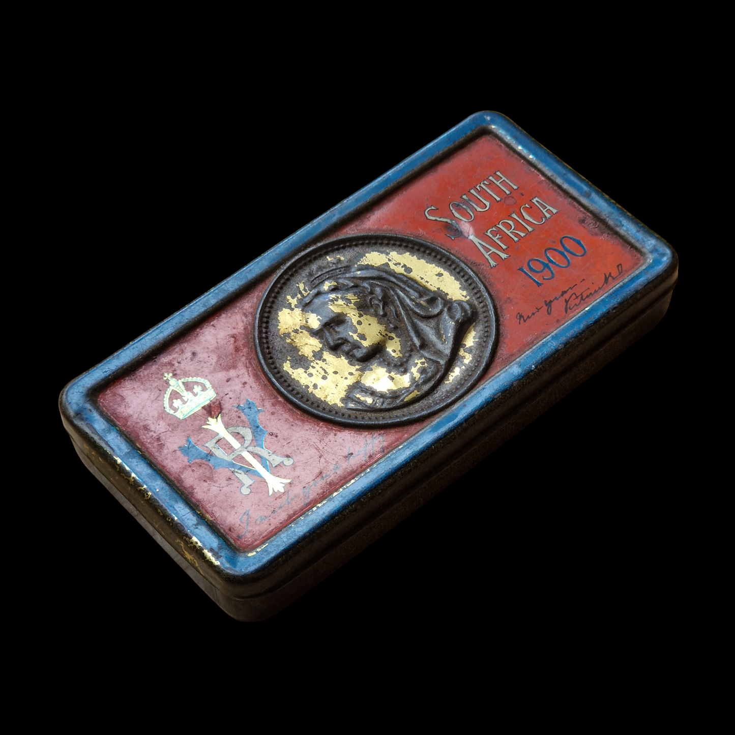 Boer War Queen Victoria 1900 Christmas Chocolate Tin – Original Gift to Troops in South Africa