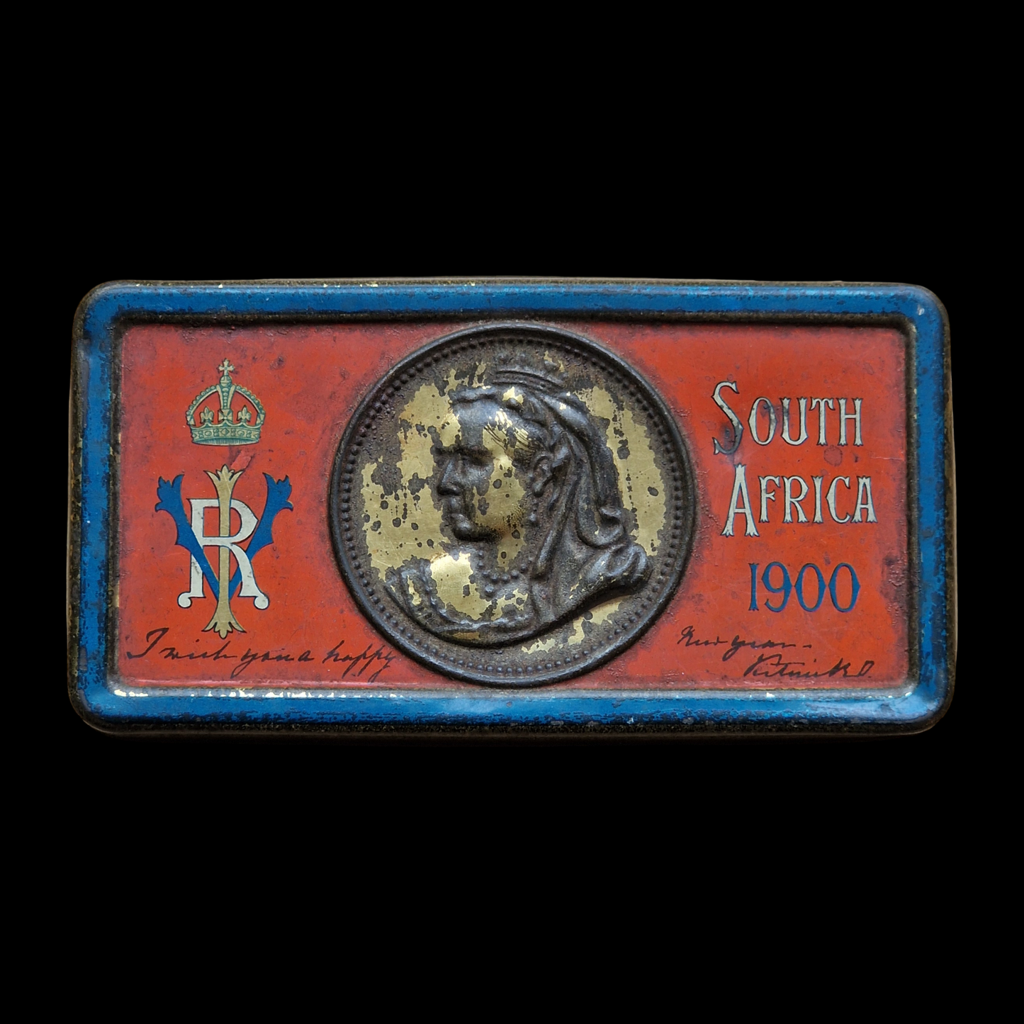 Boer War Queen Victoria 1900 Christmas Chocolate Tin – Original Gift to Troops in South Africa