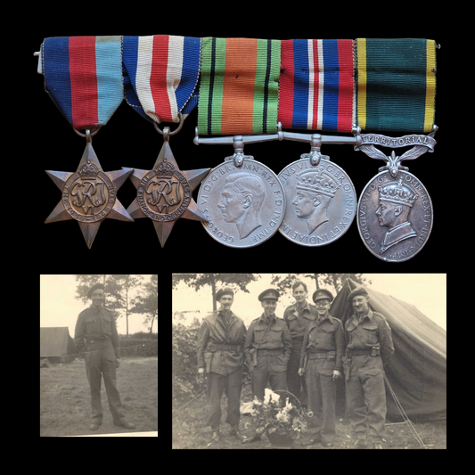 Royal Sussex Regiment WW2 British Medal Group Territorial from Eastbourne Photos