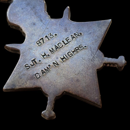 Cameron Highlanders DOW 1915 Second Battle of Ypres 1914-15 Star Medal from Fort William