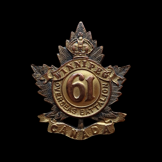 WW1 61st (Winnipeg) Battalion CEF Officer’s Collar Badge / Sweetheart Pin