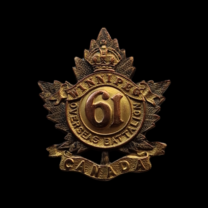 WW1 61st (Winnipeg) Battalion CEF Officer’s Collar Badge / Sweetheart Pin