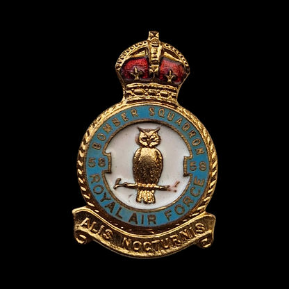 WW2 58 Bomber Squadron Royal Air Force RAF Enamel Lapel Badge Genuine Insignia