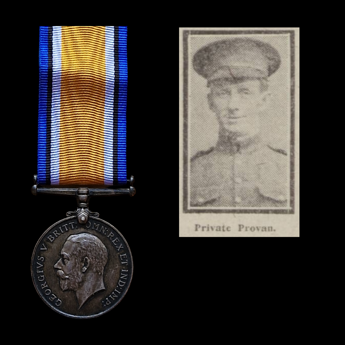 5th Canadian Infantry KIA by Sniper 1915 British War Medal WW1 Paisley Scotland