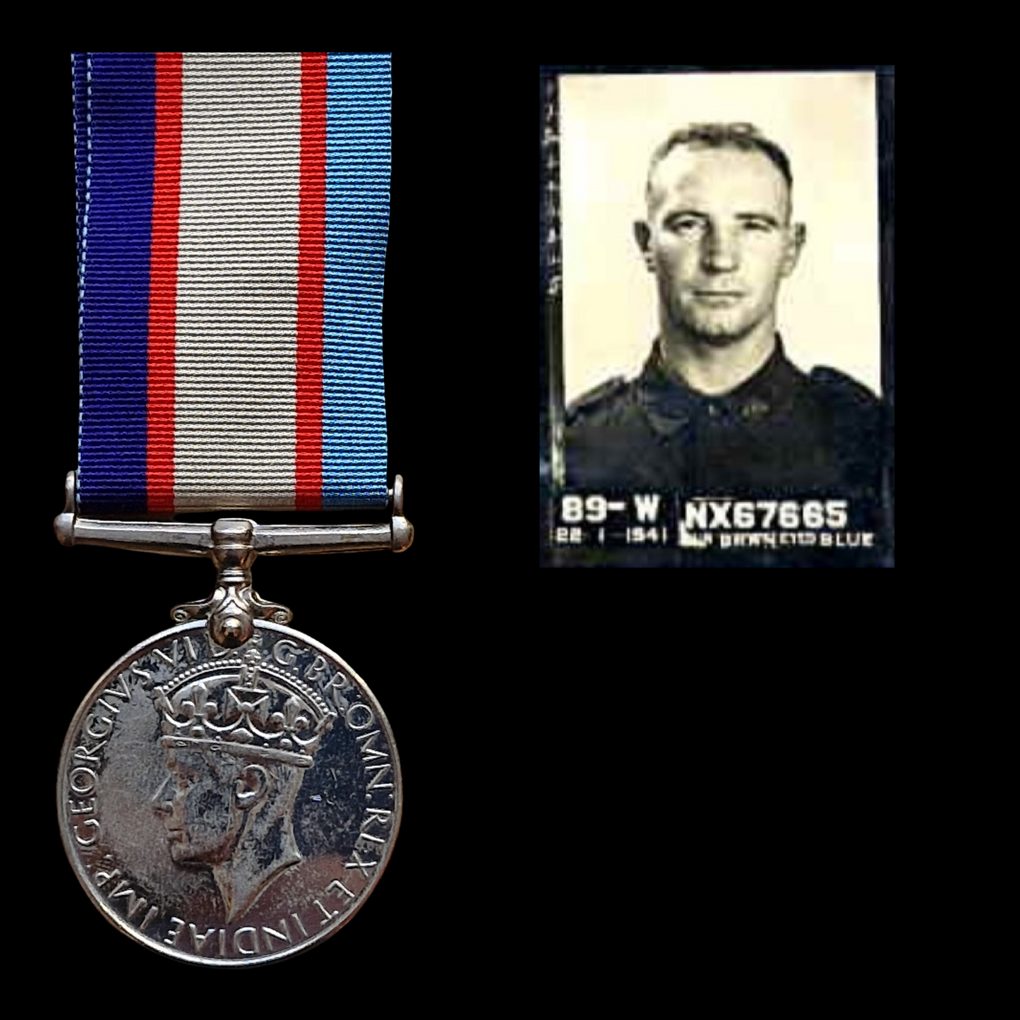 WW2 Australia Service Medal 1939–45 1 Ordnance Workshop Company Africa India