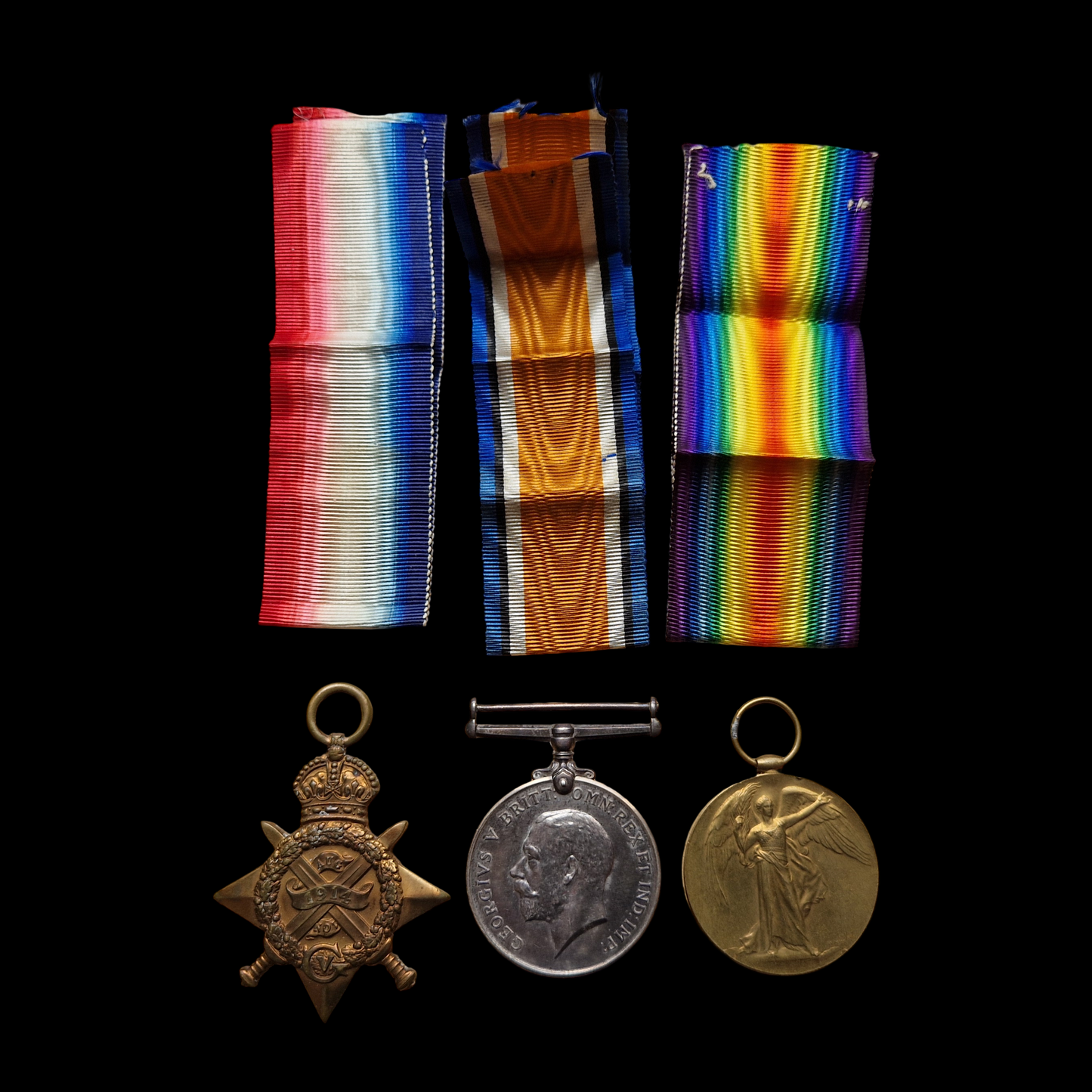 Middlesex Regiment KIA Loos 1915 WW1 1914 Mons Medal Trio Memorial Plaque Scroll