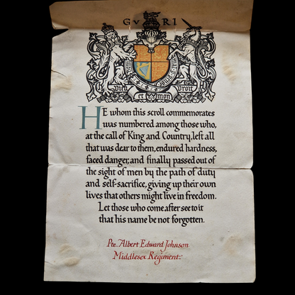 Middlesex Regiment KIA Loos 1915 WW1 1914 Mons Medal Trio Memorial Plaque Scroll