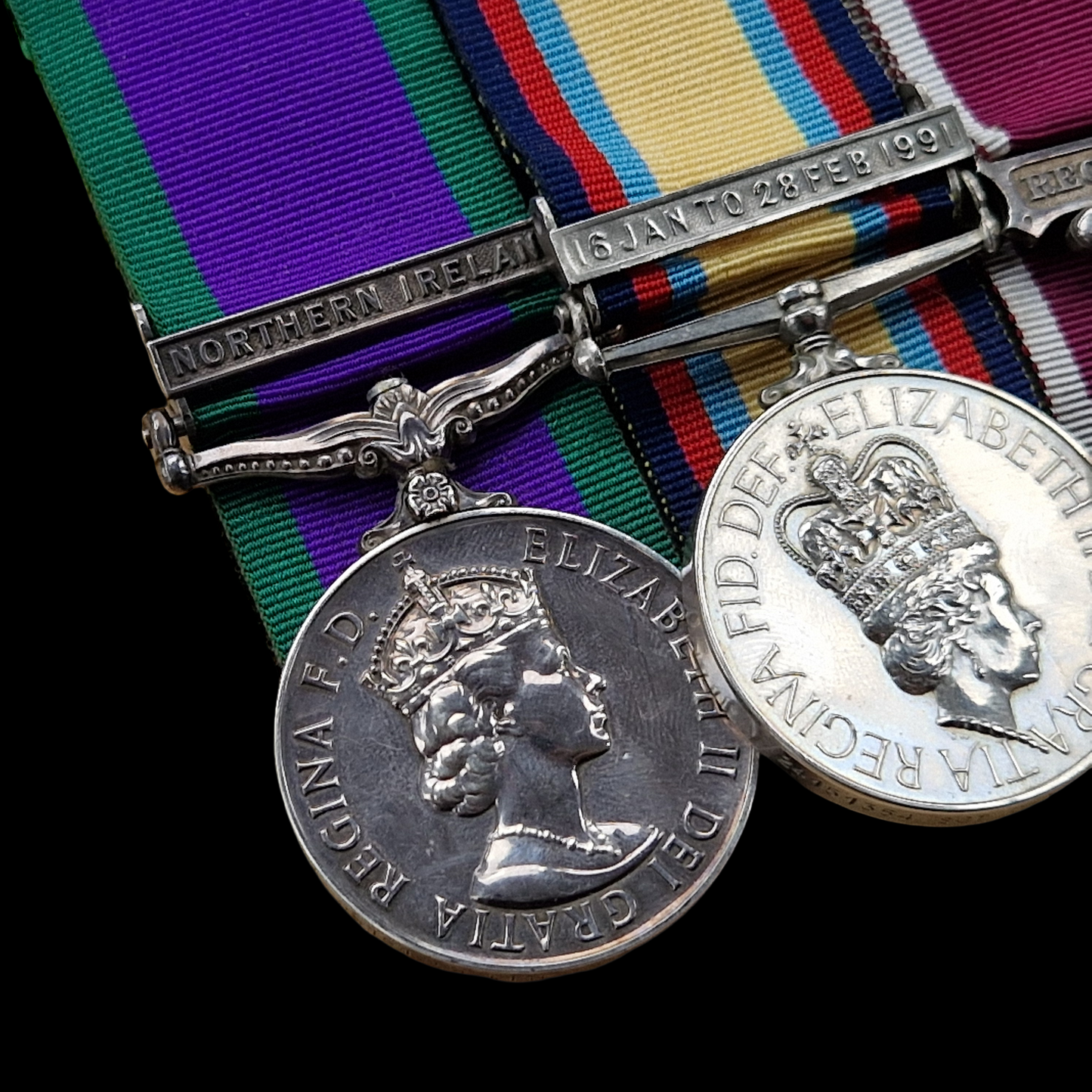 Royal Electrical & Mechanical Engineers Gulf War Northern Ireland Long Service Medal Group