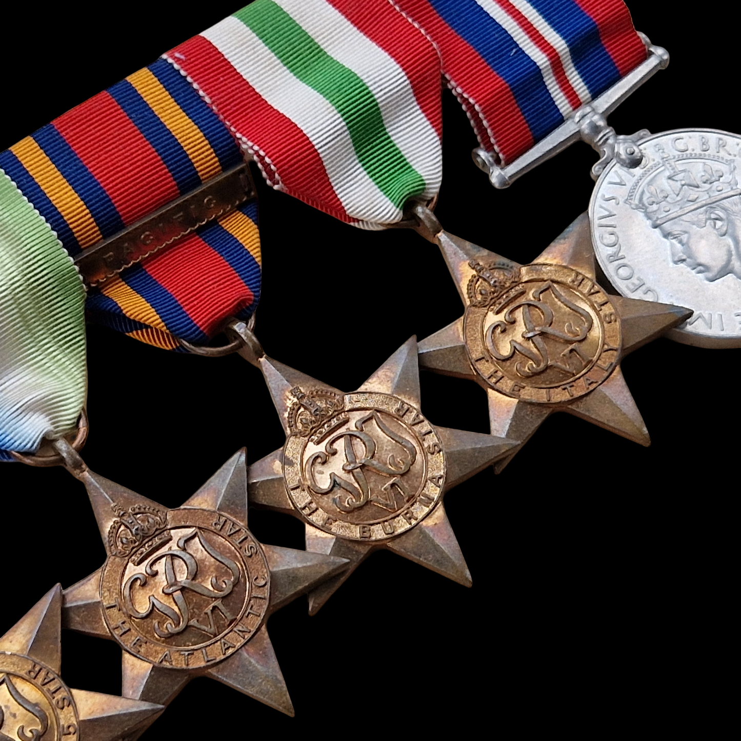 WW2 British Medal Group 1939–45 Star, Burma Star Pacific Clasp, Defence & War Medals