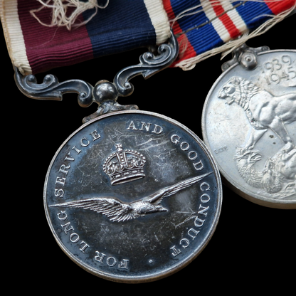 Royal Air Force WW2 Long Service Medal Group Greenwood RAF Singapore Pacific Star