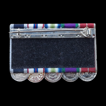 British Miniature Medal Group of Five – BEM, General Service Medal (4 Clasps), South Atlantic Medal (rosette), Silver Jubilee 1977, Royal Navy LSGC