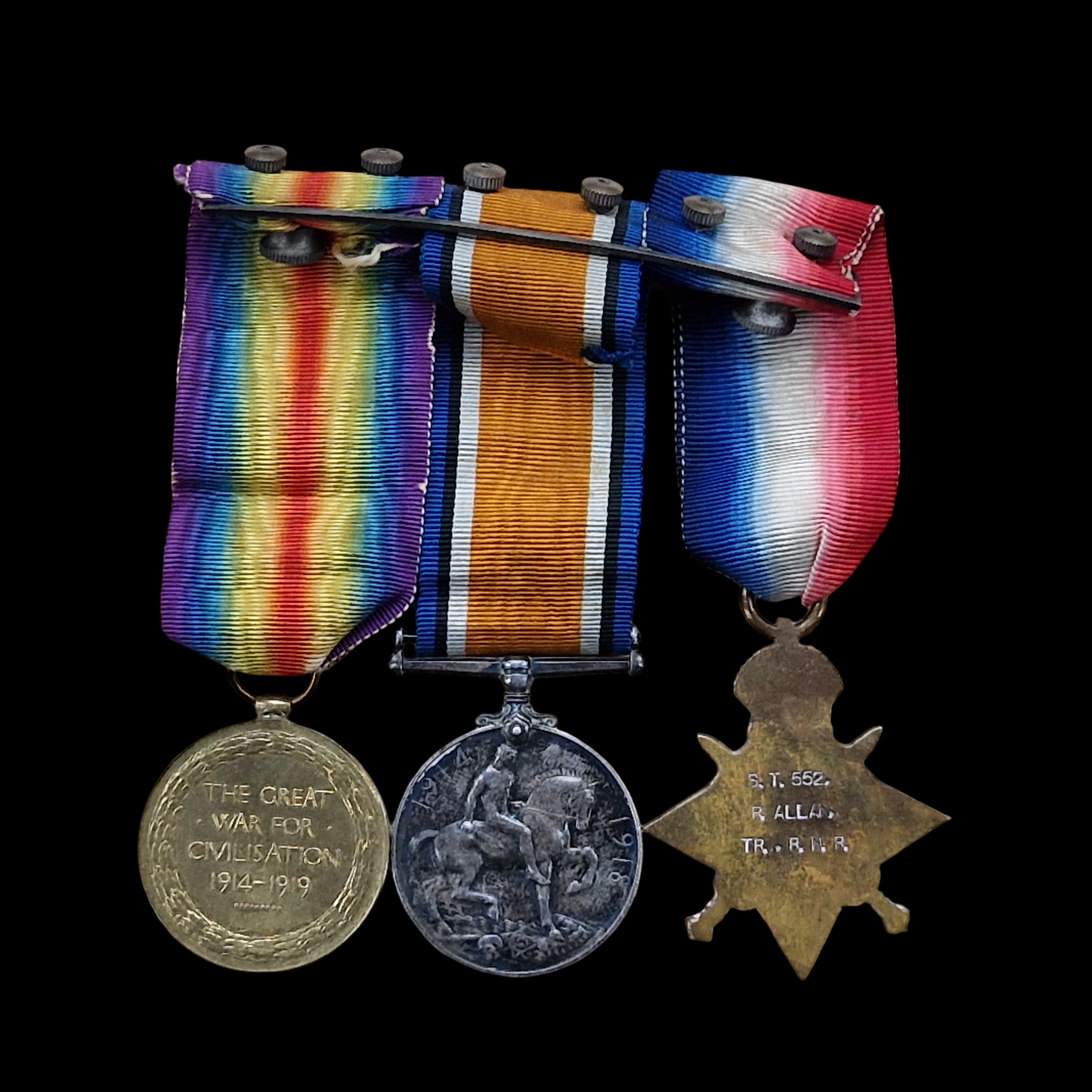 Royal Naval Reserve WW1 Medal Trio Cameronians Scottish Rifles WW2 from Glasgow