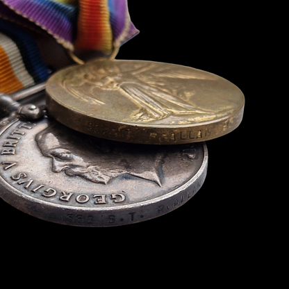 Royal Naval Reserve WW1 Medal Trio Cameronians Scottish Rifles WW2 from Glasgow