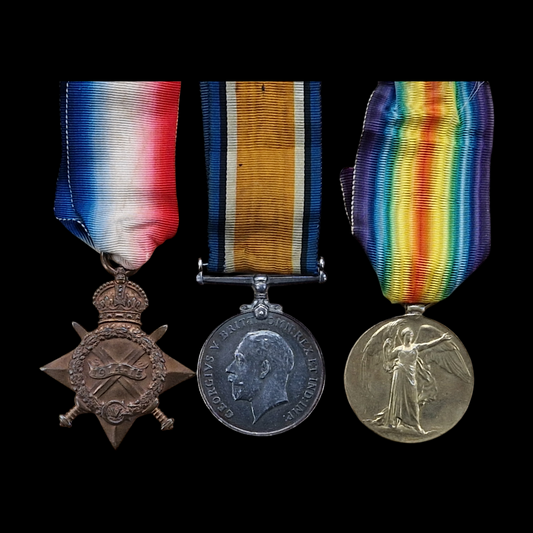 Liverpool Regiment WIA 1918 - WW1 British Medal Trio - From Liverpool