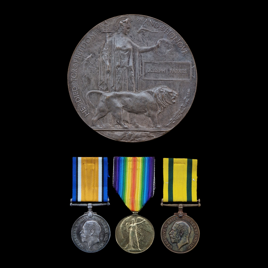 Worcestershire Regiment KIA 1918 WW1 Territorial Force War Medal Plaque From Lye