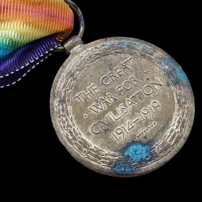Cameron Highlanders WW1 British Victory Medal Lovat Scouts Pte. Beeching From London