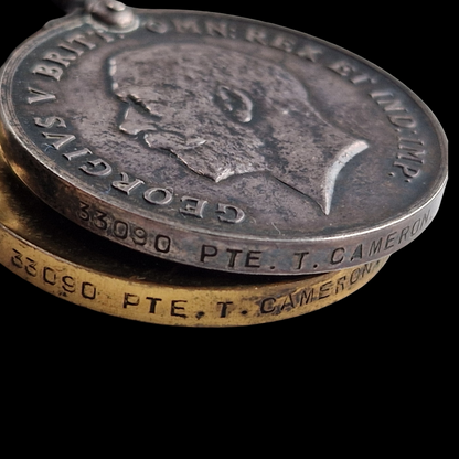 Scottish Rifles Cameronians DOW 1917 Ypres WW1 British War Medal Pair Bishopton