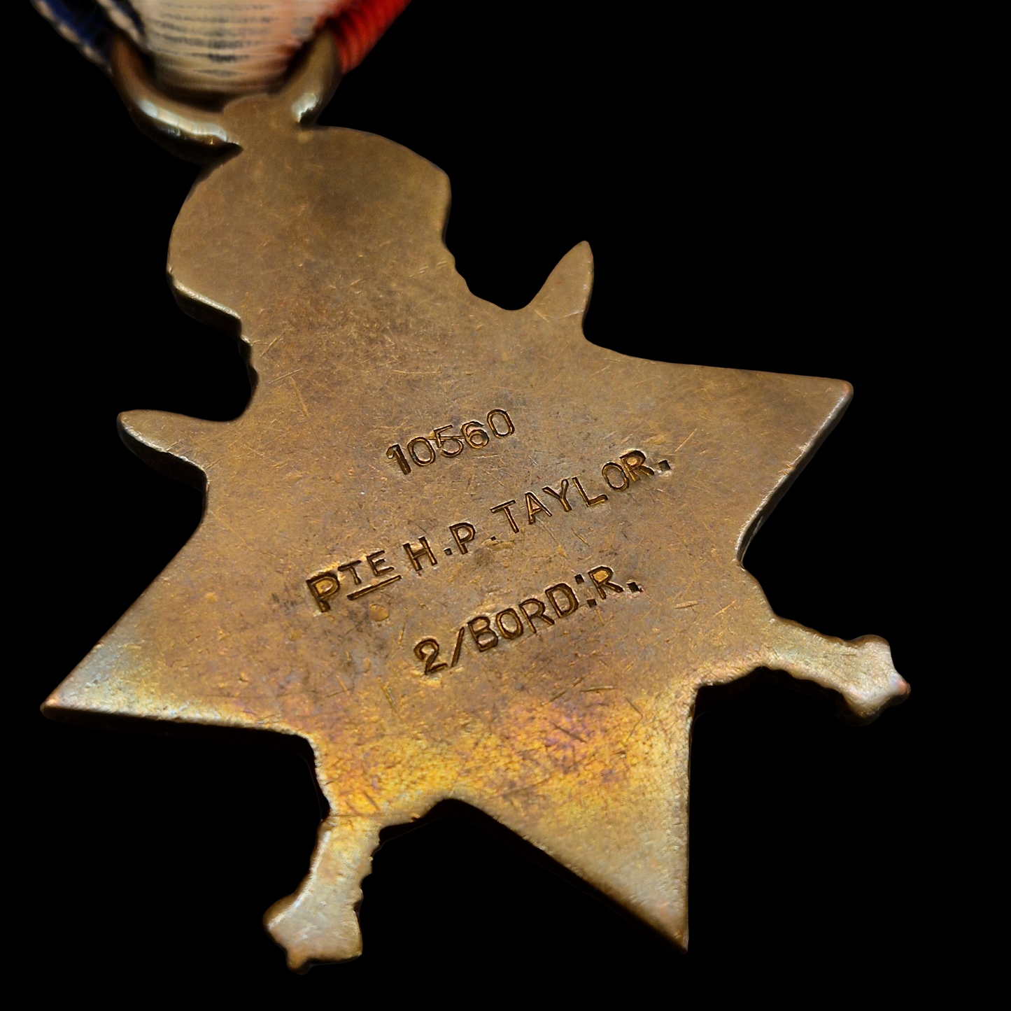 Border Regiment - x3 Wounded in Action 1914, 1916, 1917 - WW1 1914 Medal Trio from London