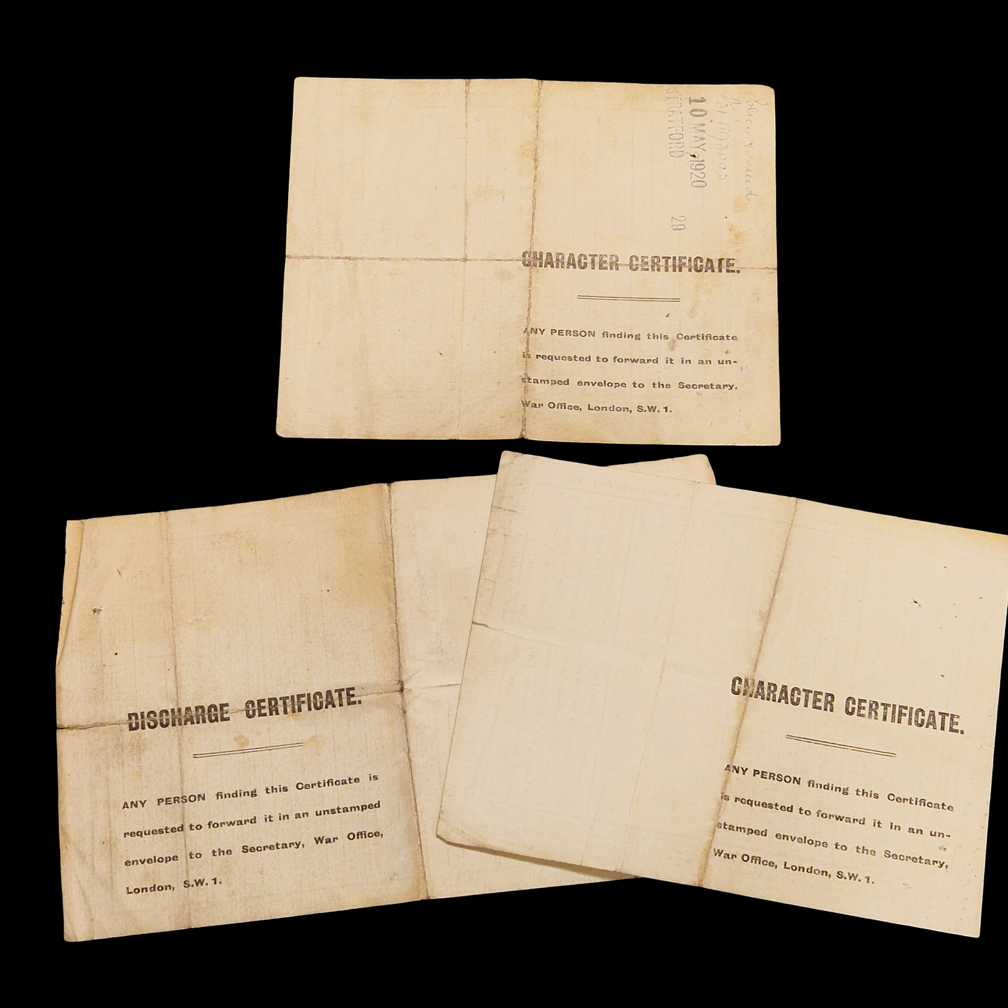 Border Regiment - x3 Wounded in Action 1914, 1916, 1917 - WW1 1914 Medal Trio from London