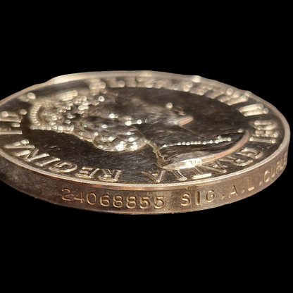 Dhofar Clasp General Campaign Service Medal British CSM Royal Signals Pte. Curle