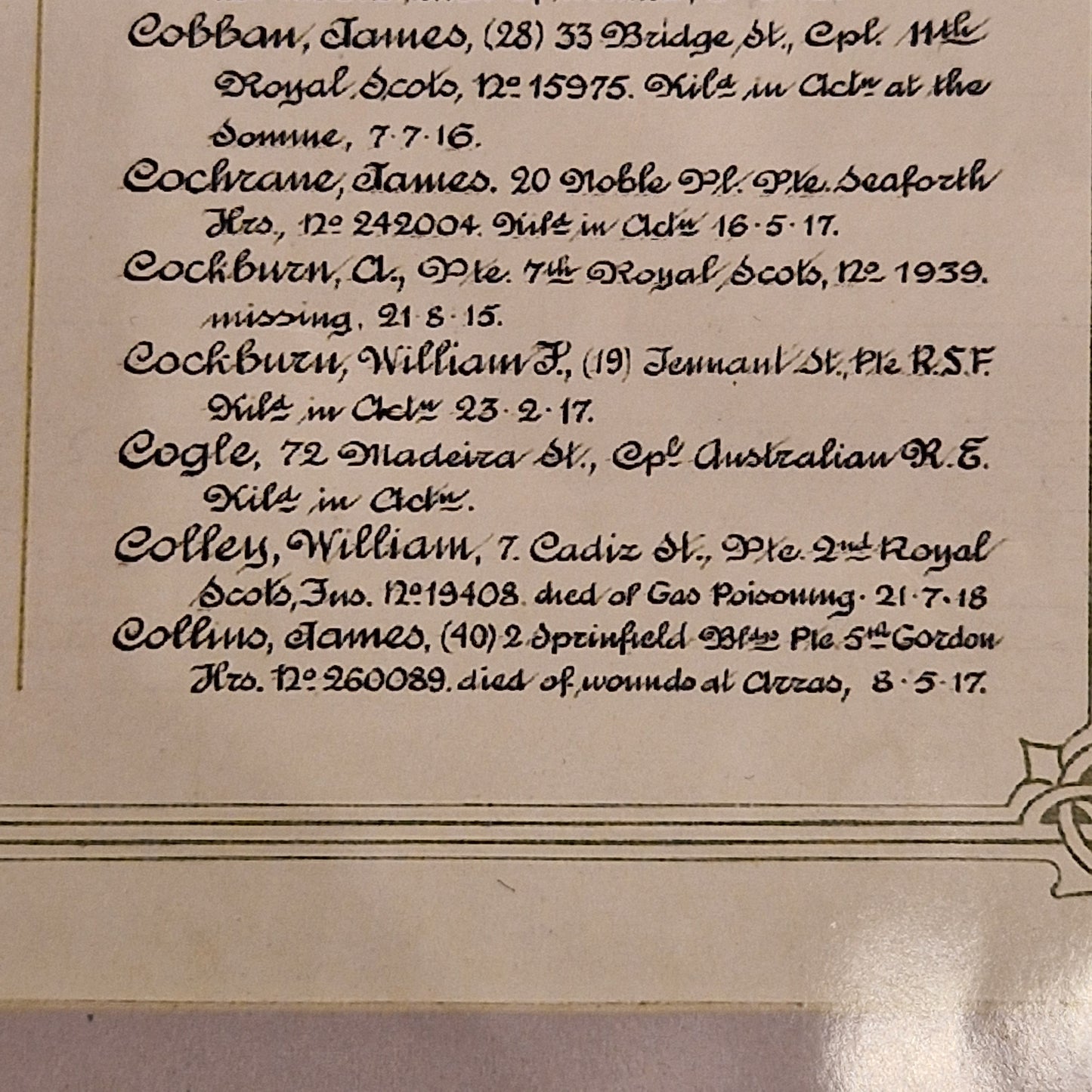 Royal Scots Fusiliers DOW Died Wounds July 1918 WW1 Medal Trio Plaque from Leith