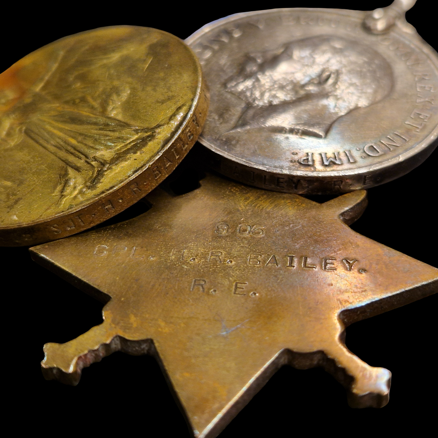 Royal Engineers Royal Signals Father & Son WW1 WW2 Medal Group Palestine Luton