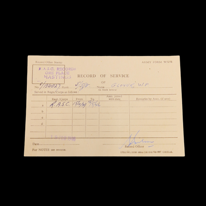 Mentioned in Despatched MID WW2 Medal Group North Africa Royal Army Service Corps RASC from Manchester