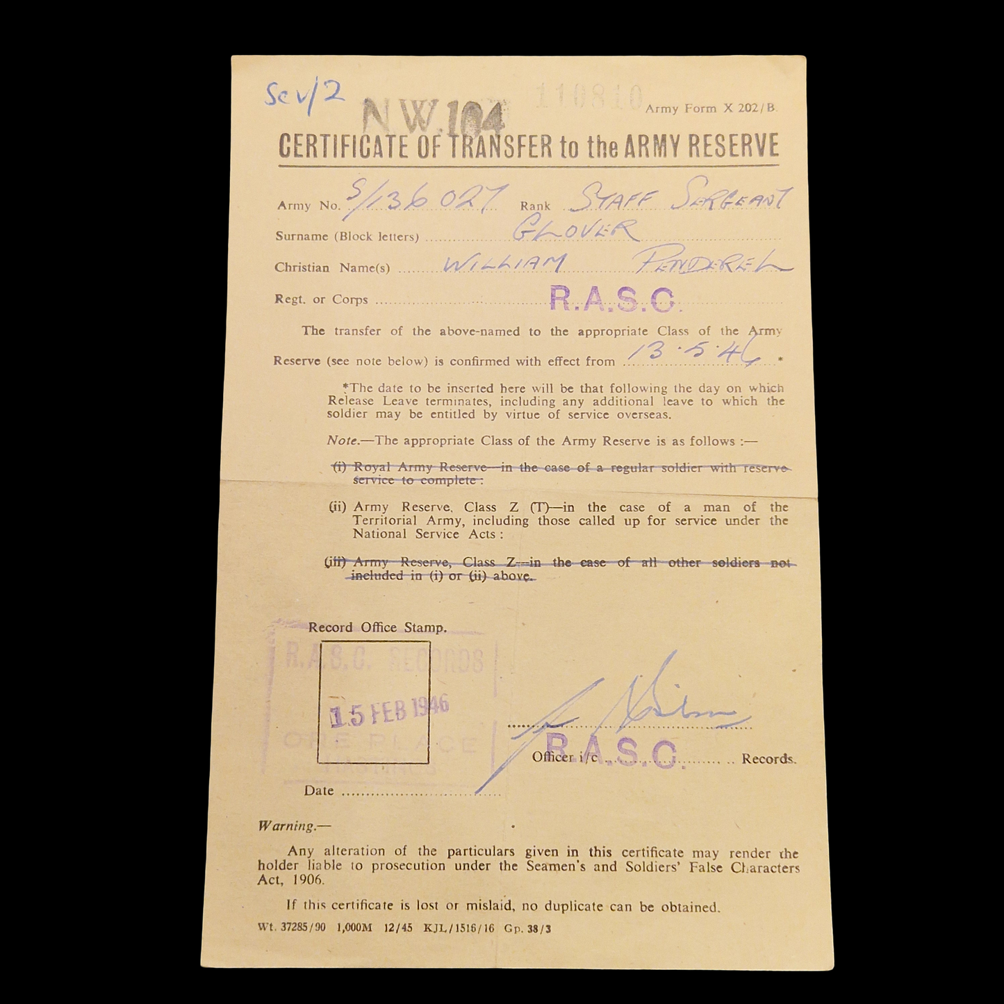 Mentioned in Despatched MID WW2 Medal Group North Africa Royal Army Service Corps RASC from Manchester