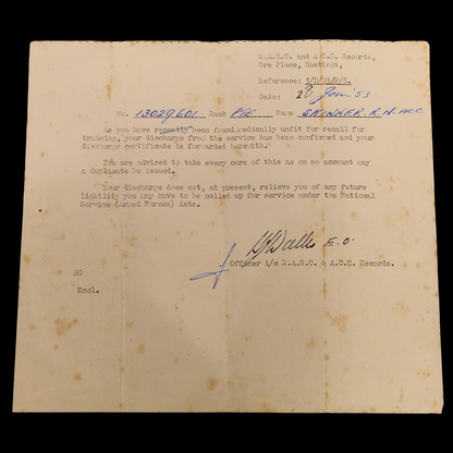 103 Field Bakery, Royal Army Service Corps WW2 British Medal Group A.C.C. from Didcot