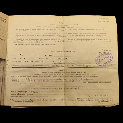 103 Field Bakery, Royal Army Service Corps WW2 British Medal Group A.C.C. from Didcot