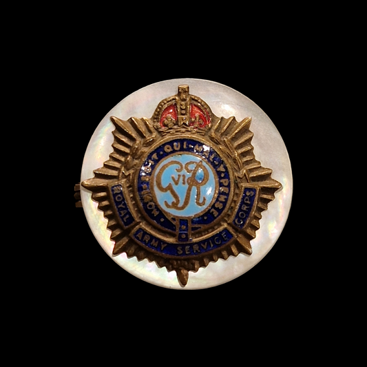 WW2 British Royal Army Service Corps Pearl Sweetheart Badge