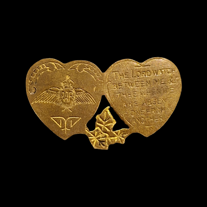 WW2 British Royal Air Force Two Hearts Sweetheart Pin