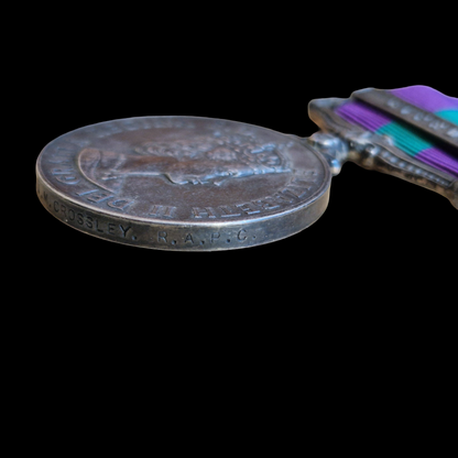 General Service Medal 1918–62 Cyprus Clasp - Private J. M. Crossley, Royal Army Pay Corps