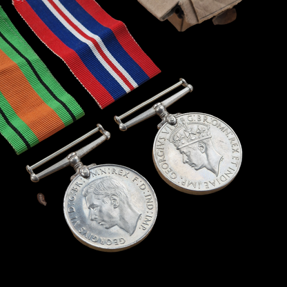 Royal Air Force WW2 Medal Pair Defence War Medals RAF from Kent