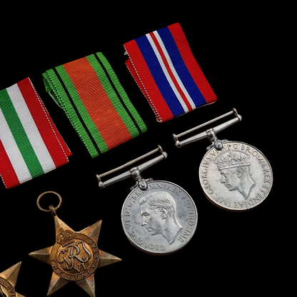 Royal Engineers WW2 British Medal Group 8th Army Africa Star Walworth London